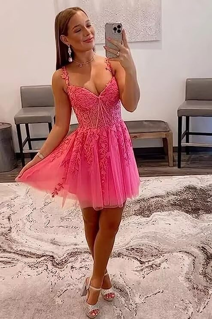 Sage Green Floral Short Homecoming Dress A-line Graduation Dress Y619