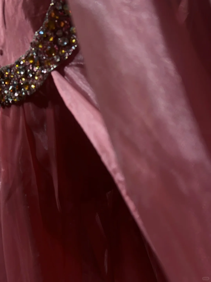 Pretty Peach Pink Satin Tulle Beaded Sheath Graduation Homecoming Dress,Formal 17th Birthday Outfits SP2896