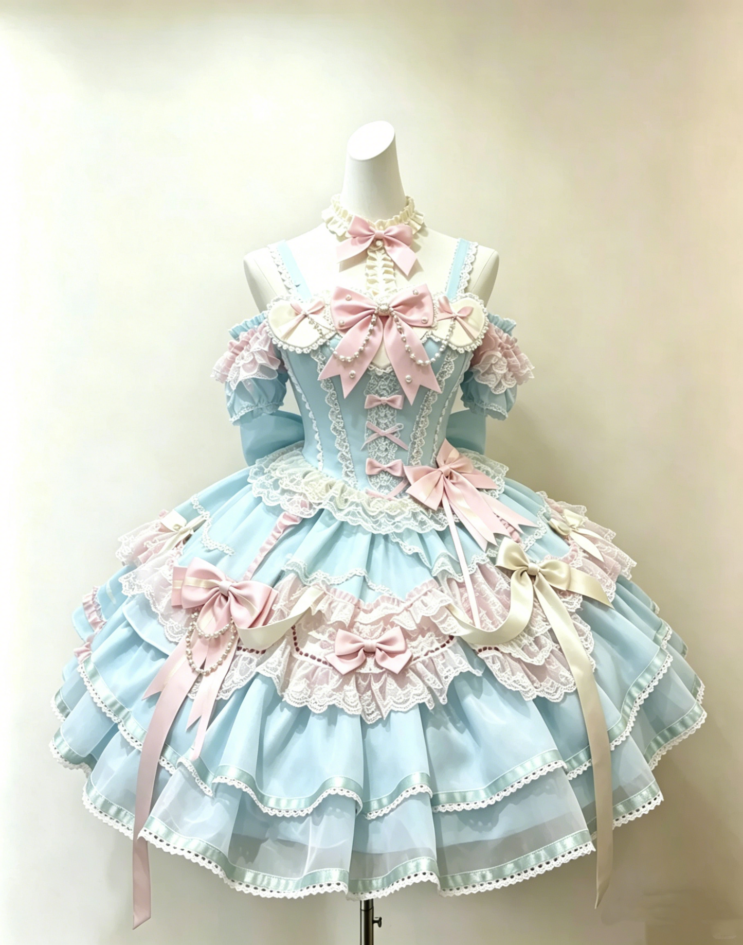 Pretty Blue Spaghetti Straps Tulle Lace Layered A Line Short Graduation Homecoming Dress Birthday Outfits With Bow SP2525