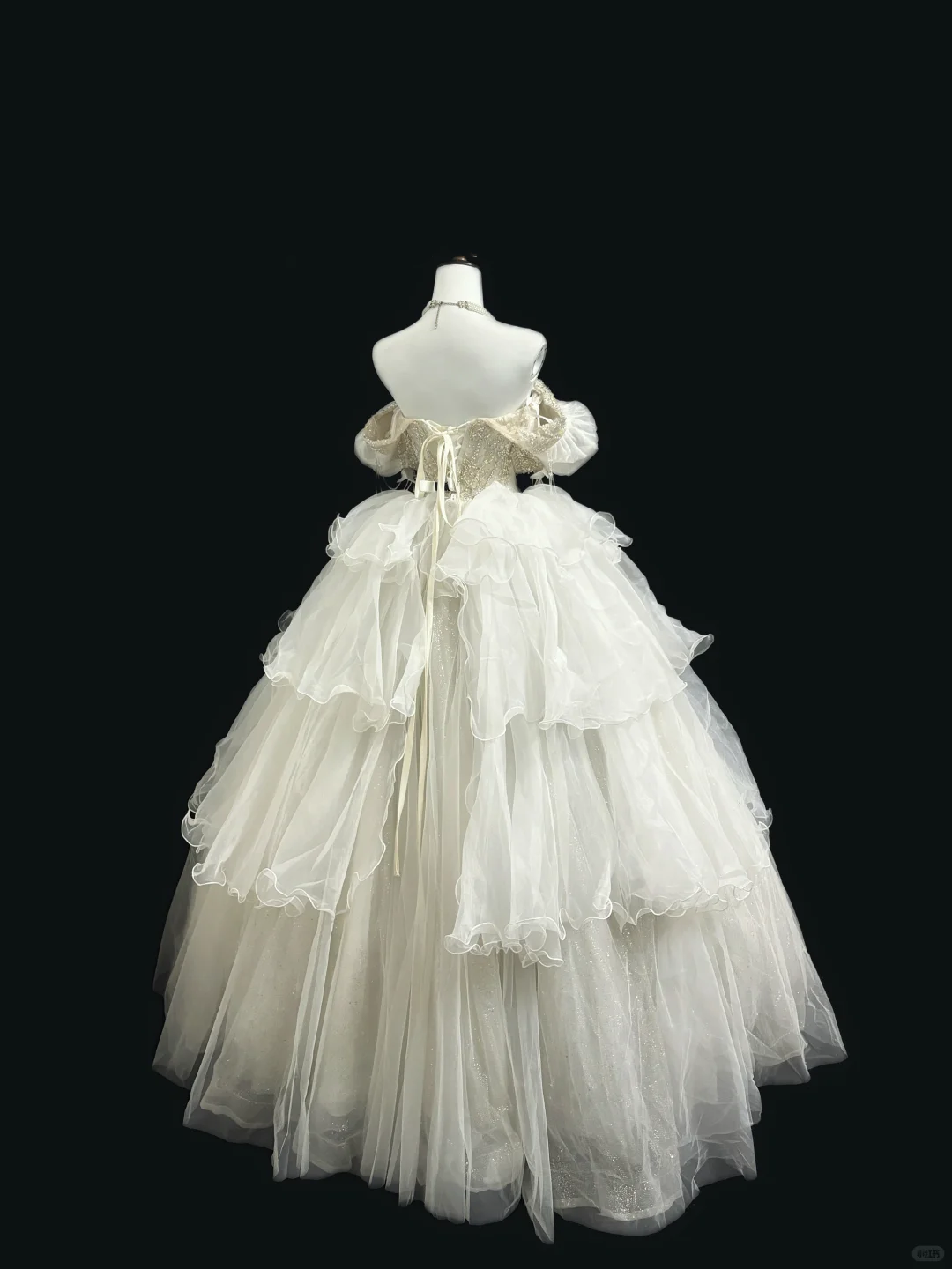 Sparkly Off The Shoulder White Tulle Lace Beaded Long Wedding Dress Bridal Gowns SP2216