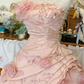Pretty Pink Strapless Tulle Satin Appliques Sweet 16 Dress Ball Gown SP482