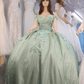 Glitter Off The Shoulder Ball Gown,Sweet 16 Dress Y2265