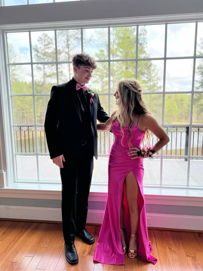 sweetheart corset satin sweep train prom dress Y6342