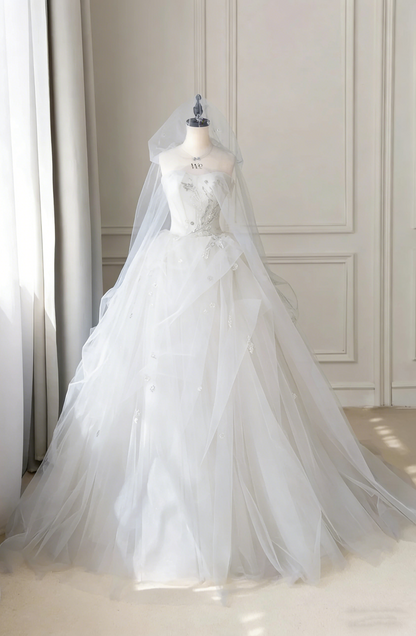 Fantasy Blue Tulle Ball Gown,Blue Sweet 16 Dress,Fairy Dress  Y2398