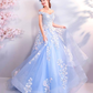 Blue Off The Shoulder Quinceanera Dresses Blue Ball Gown Y52