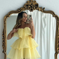 Cute Yellow Tulle Short Prom Dress Homecoming Dress Party Dress Y7667