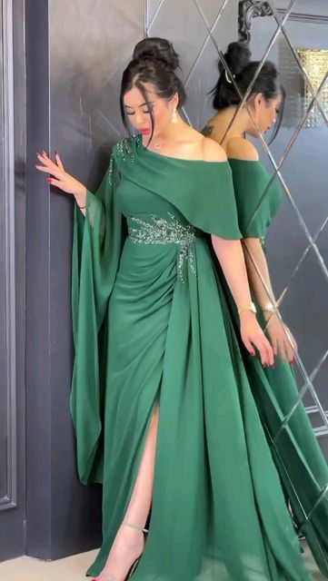 Charming Green Long Prom Dress,Green Evening Dress Y5656