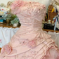 Pretty Pink Strapless Tulle Satin Appliques Sweet 16 Dress Ball Gown SP482