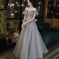 Off Shoulder A-line Evening Dress, Fairy Graduation Dress Y5840