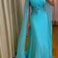 Sky Blue Chiffon Mother of Bride and Groom Dress Evening Dress Y6266