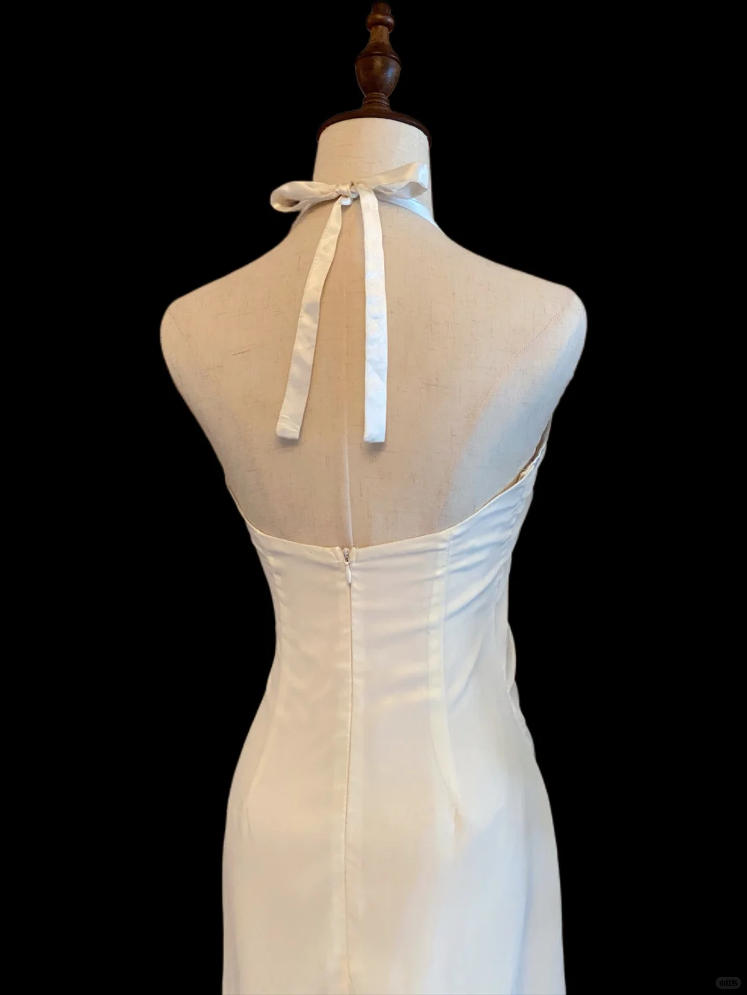 Classy Halter White Chiffon Ruffle Sheath Long Evening Dress Party Gown SP4084