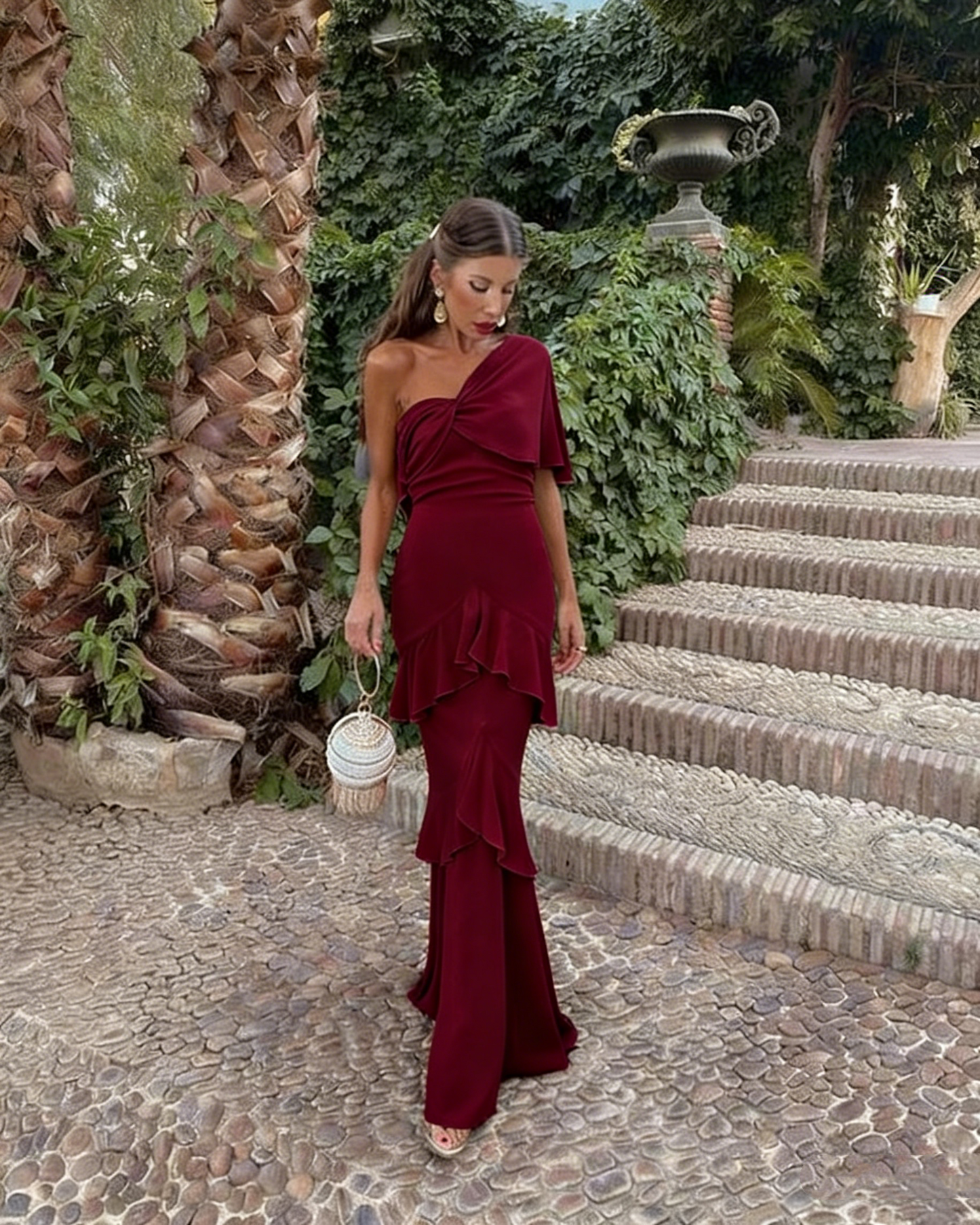Chic Orange Mermaid Prom Dress,Orange Evening Dress Y4742