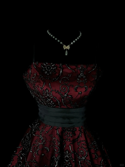 Vintage Burgundy Strapless Satin Lace A Line Short Homecoming Dress Cocktail Dress SP4069