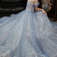 Blue tulle beads long prom dress blue tulle lace sweet 16 dress Y484