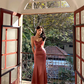 Glamorous Mermaid Backless Cross-up Satin Prom Dress  Y2669