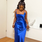 Royal Blue Spaghetti Straps Prom Dress,Royal Blue 22th Birthday Party Gown Y6350