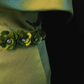 Classy Olive Green Satin Off The Shoulder Slit Prom Dress,Slit Mermaid Evening Dress Y8650