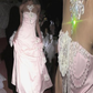 Charming Pink Strapless Long Satin Prom Dresss Formal Evening Dress Ball Gown  Y8192