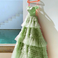 Unique Sage Green Tiered Tulle Ball Gown Dress For Prom  Y4500