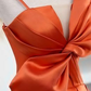A-line Orange Spaghetti Straps Prom Dress,Y2402