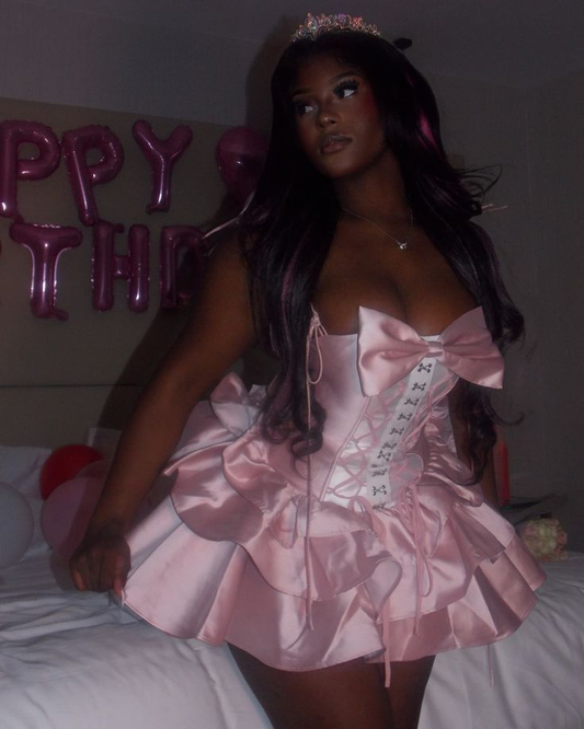 Pretty Spaghetti Straps Satin Homecoming Dress Birthday Outfits With Bow Y8991