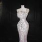 Glamorous Lavender Tulle Beaded Mermaid Prom Dress,Formal Evening Dress Y8669
