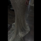 Charming Spaghetti Straps Champagne Sequin Beaded Mermaid Evening Dress Long Prom Gown SP798