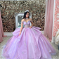 Charming Off The Shoulder Tulle Ball Gown,Sweet 16 Dress Y5657