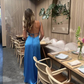 Charming Blue Spaghetti Straps Irregular Hem Prom Dress Y2563