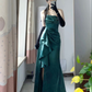 Elegant Satin Long Prom Dress Formal Gown  Y2650