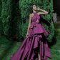 Purple A-line Evening Dress,Purple Gala Dress Y5876