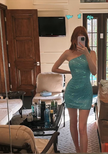 Fashion One Shoulder Sheath Sequin Cocktail Dress Short Party Dress Homecoming Dress Y9929