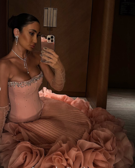 Gorgeous Pink Strapless Pleated Beaded Evening Dress Formal Prom Dress Y8741