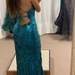 Glitter Sequin Mermaid Prom Dress, Long Backless Evening Dress Y7906