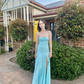 Popular Blue Long Evening Prom Dresses With Split Y7366