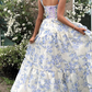 Special Floral Pattern Chiffon A-Line Prom Evening Dresses Y5824