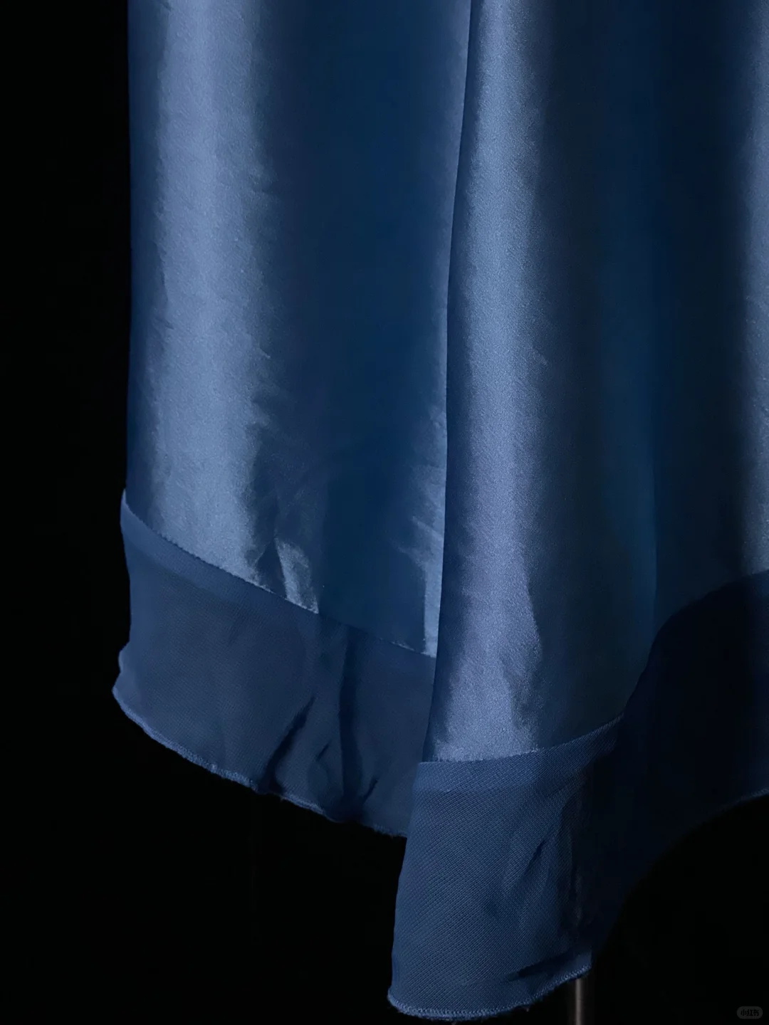 Classy Halter V Neck Satin Chiffon Mermaid Long Party Dress Blue Long Birthday Prom Dress SP4063
