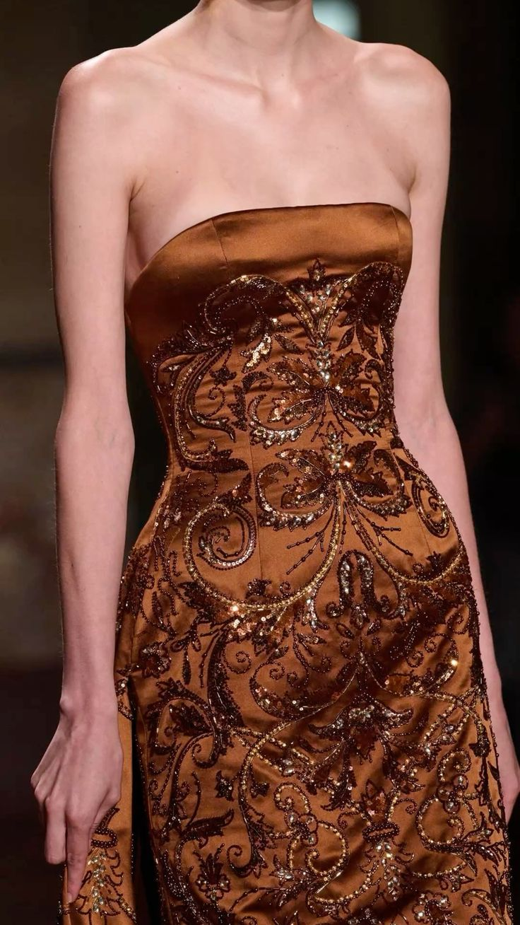 Vintage Strapless Satin Sequin Beaded Long Prom Dress Formal Evening Gown SP558