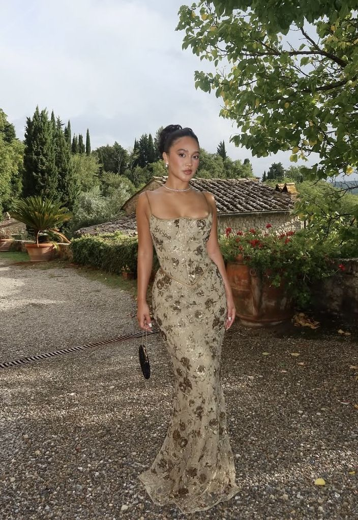 Vintage Spaghetti Straps Lace Sequin Beaded Mermaid Long Party Dress Birthday Outfits SP856