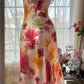Beautiful Spaghetti Straps Chiffon Print Floral Mermaid Evening Dress Formal Party Gown Y8915