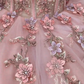 Pink Tulle Floral Appliques Ball Gown Sweet 16 Dress  Y527