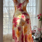 Beautiful Spaghetti Straps Chiffon Print Floral Mermaid Evening Dress Formal Party Gown Y8915
