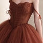 Glamorous A-line Spaghetti Straps Tulle Ball Gown,16th Birthday Dress Y7176
