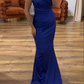 Elegant Royal Blue Mermaid Evening Dress,Pageant Dress  Y7061