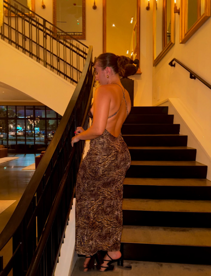 Sexy Halter V Neck Backless Mermaid Long Party Dress Prom Gown SP896