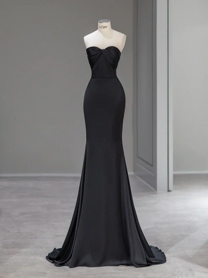 Charming Black Mermaid Prom Dress,Black Evening Dress,Pageant Dress Y4507