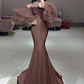 Elegant Mermaid Brown Evening Dress,Pageant Dress Y7140