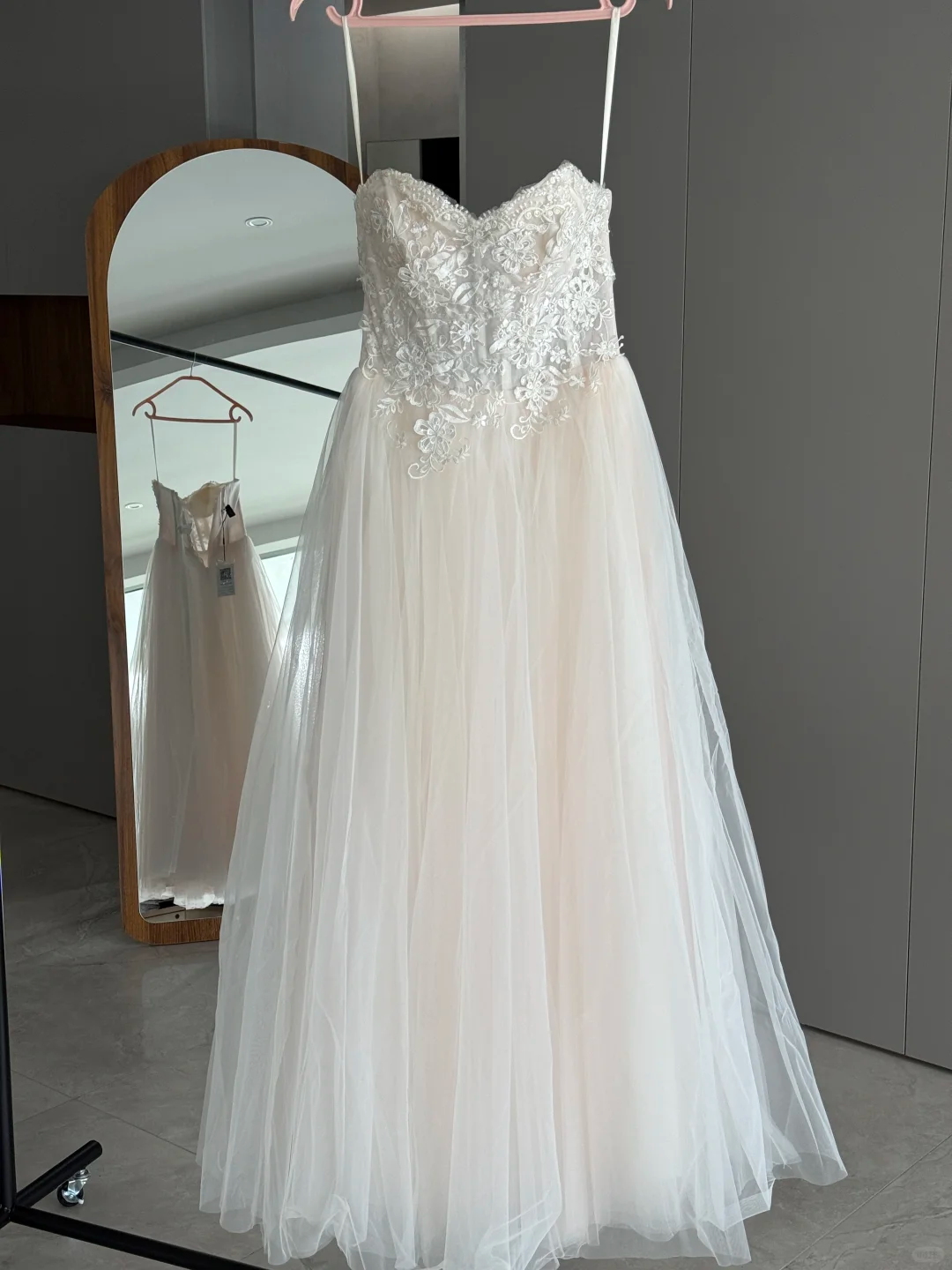 Classy Strapless Tulle Appliques Long wedding Guest Dress Formal Prom Dress Evening Dress SP2255