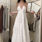 Sexy White Sleeveless Long Prom Dress,White Maxi Dress Y7018