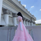 Vintage Pink A-line Prom Dress,Pink Princess Dress Y5623